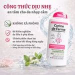 Sữa tắm và vệ sinh phụ nữ Corine de Farme Douche Corps & Intimité thành phần thiên nhiên