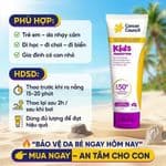 Kem Chống Nắng Trẻ Em Cancer Council Kids Sunscreen SPF50+ Cách Dụng