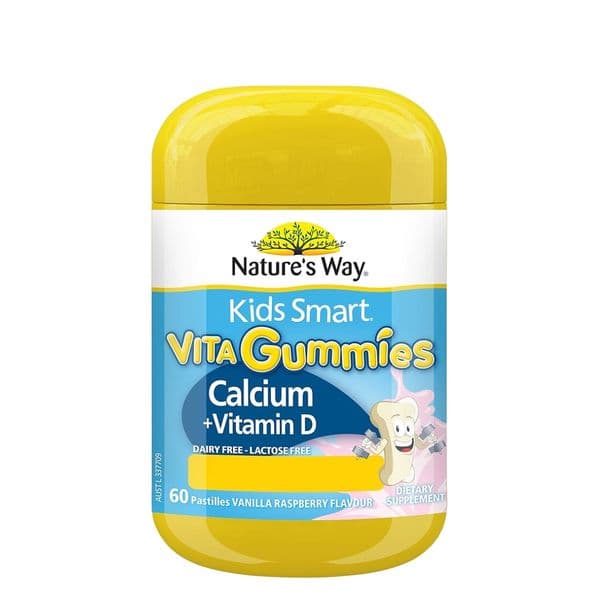 Kẹo Dẻo Cho Bé Nature's Way Kids Smart Vita Gummies Calcium + Vitamin D3 60 Viên