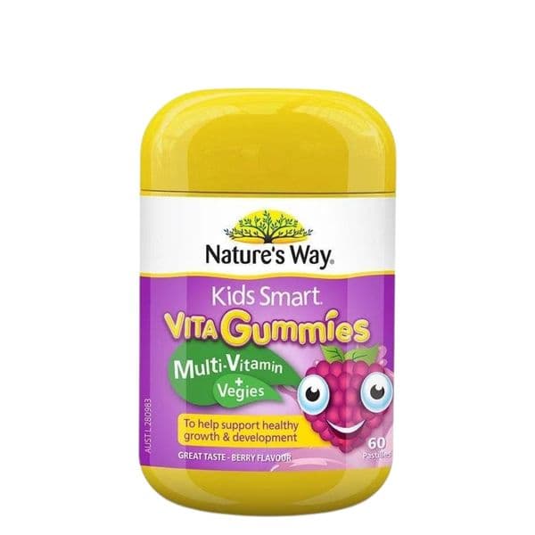 Kẹo Dẻo Vitamin Tổng Hợp Và Rau Củ Nature's Way Kids Smart Multivitamin + Vegies 60 Viên