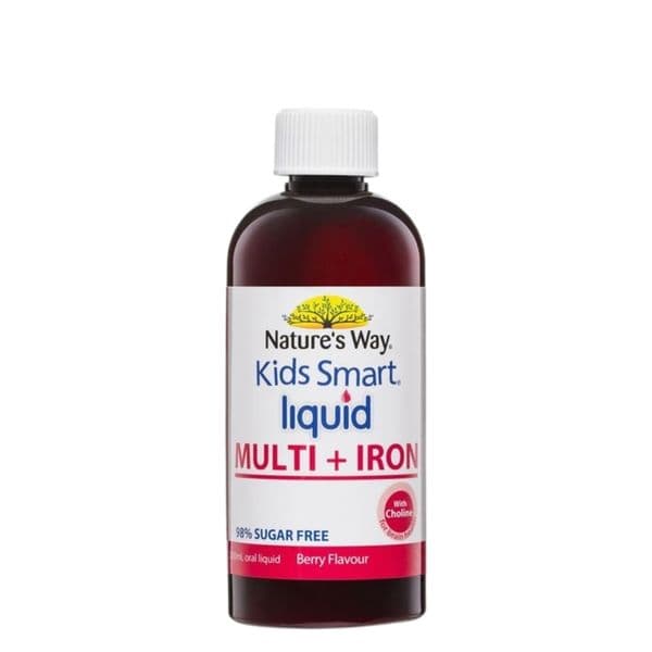 Siro Bổ Sung Sắt Và Vitamin Tổng Hợp Cho Bé Nature's Way Kids Smart Multi + Iron Liquid 200ml